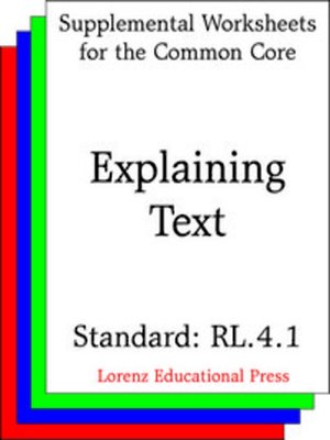 cover image of CCSS RL.4.1 Explaining Text